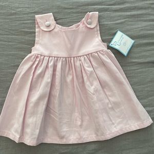 Light Pink apron dress size 6-12 months. NWT